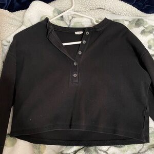 Wilfred Free Black Buttoned Top